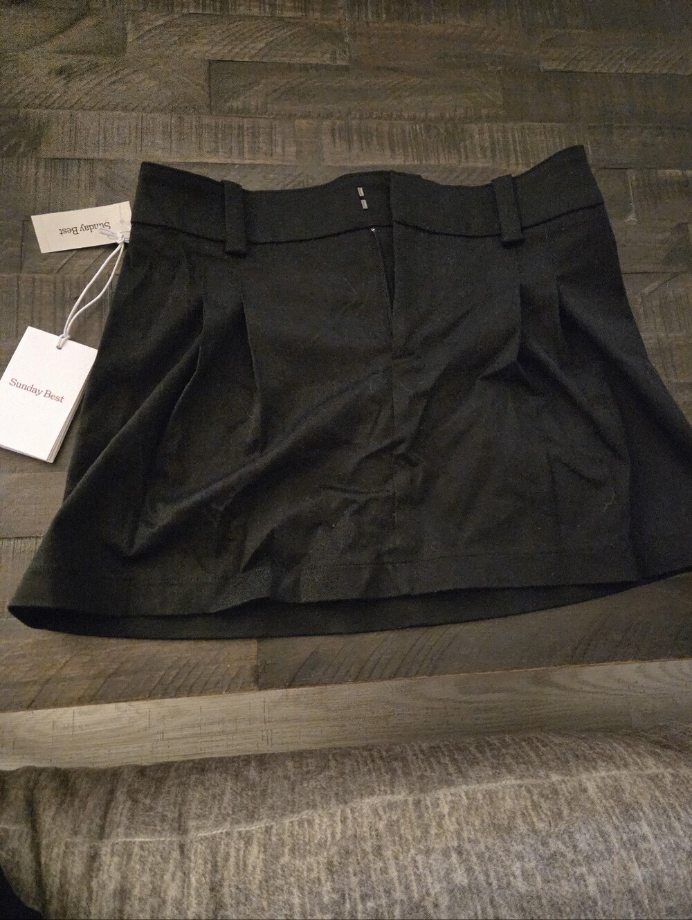 NWT Aritzia Sunday Best Rider Pleated Micro Mini Skirt Black - Size 2